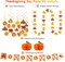 40PCS Thanksgiving Decorations Set – Pre-Assembled Banner & Garland for Fall Harvest Home and Office Decor (Thanksgiving 01)